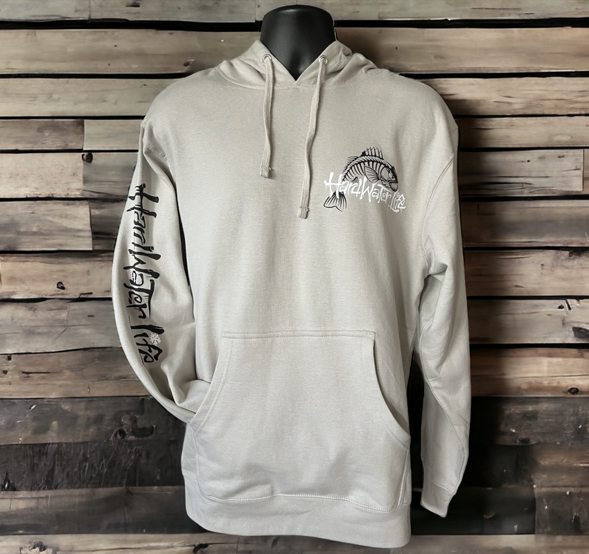 Smoke HardWater Walleye hoodie